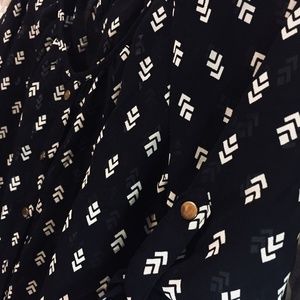 Charlotte Ruse Black Blouse with Tie, Size Med